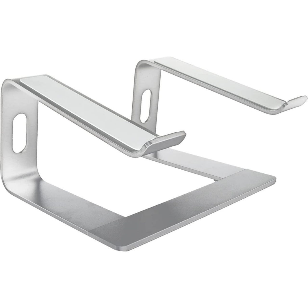 Kompaktes Laptopstaender aus Aluminium fuer das Buero